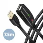 Axagon ADR-207 USB predlžovací kábel 7,5 m USB 2.0 čierny