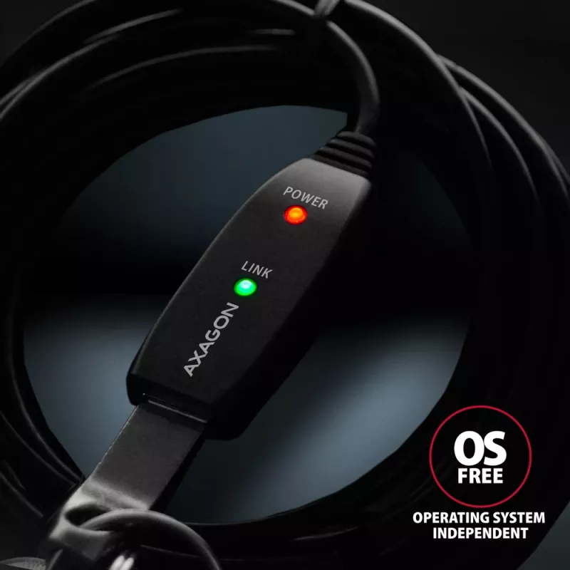 Axagon ADR-207 USB predlžovací kábel 7,5 m USB 2.0 čierny