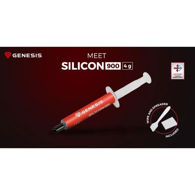 GENESIS Silicon 900 NTG-2329 teplovodivá pasta, 4 g, 12,8 W/m·K