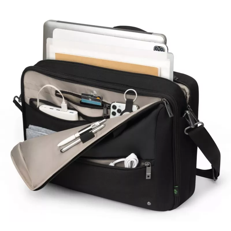 DICOTA Top Traveller Dual Five - 14-16 palcová taška na notebook - čierna / 900d recyklovaný PET polyester