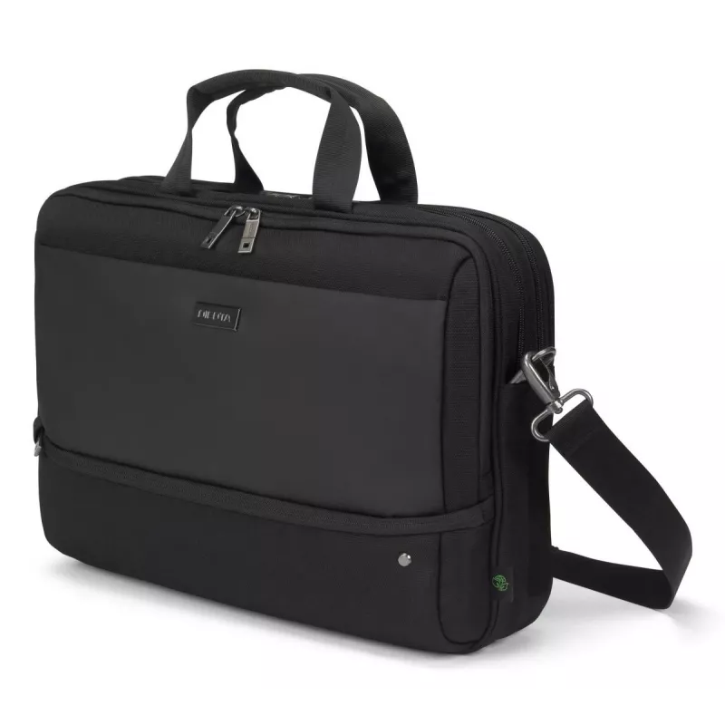 DICOTA Top Traveller Five - 12-14 palcová taška na notebook - čierna / 900d recyklovaný PET polyester