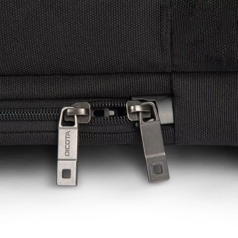 DICOTA Top Traveller Five - 12-14 palcová taška na notebook - čierna / 900d recyklovaný PET polyester