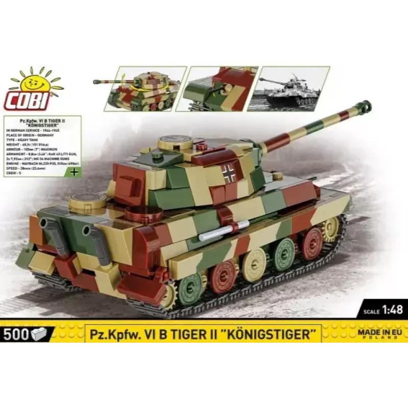 COBI 2732 Historical Collection stavebnica Pz.Kpfw. VI B Tiger II Königstiger, 500 dielikov, 1:48