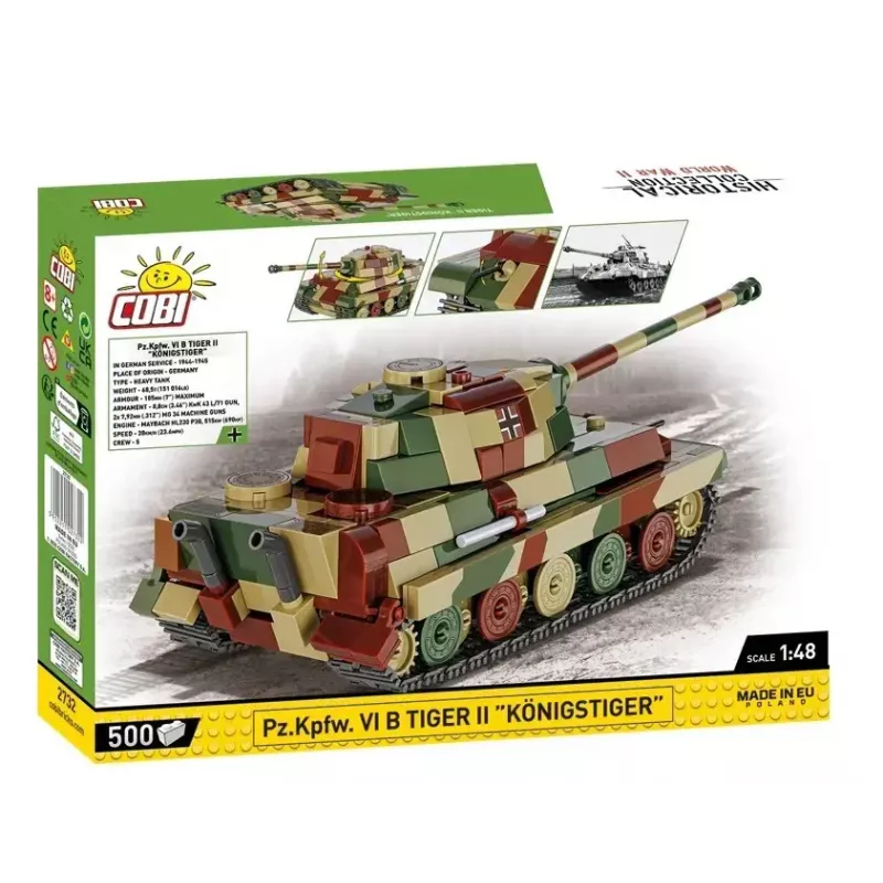 COBI 2732 Historical Collection stavebnica Pz.Kpfw. VI B Tiger II Königstiger, 500 dielikov, 1:48