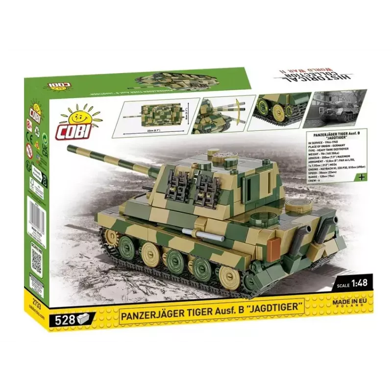 COBI 2733 Historical Collection stavebnica Panzerjäger Tiger Ausf. B Jagdtiger, 528 dielikov, 1:48