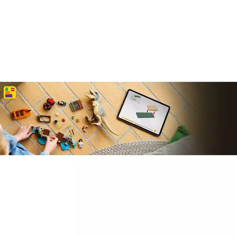 LEGO dinosaurová stavebnica T. rex River Escape 76975 — 199 dielov, 2 minifigúrky, vek 5+