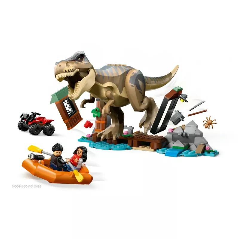 LEGO dinosaurová stavebnica T. rex River Escape 76975 — 199 dielov, 2 minifigúrky, vek 5+