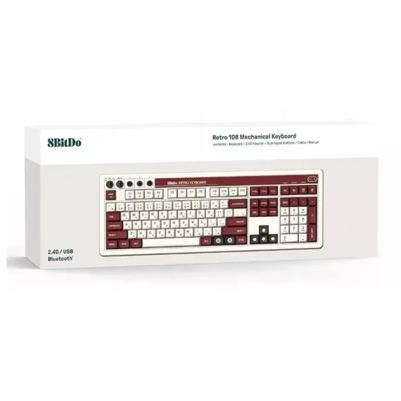 Mechanická klávesnica 8Bitdo RET00493 RGB podsvietenie kompaktná