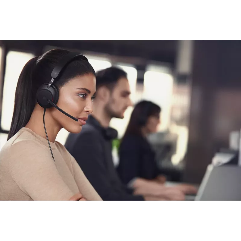 Jabra Evolve2 40 SE headset káblový hlavový most hovory/hudba USB Type-C / USB Type-A čierny