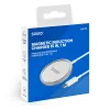 Bezdrôtová interiérová nabíjačka pre mobilné telefóny SAVIO LA-11, Qi 1.2, 15 W, biela, 55×55×5 mm