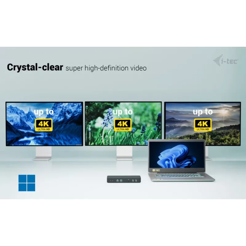 I-tec USB-C Intelligent Triple Display dokovacia stanica + Power Delivery 100W