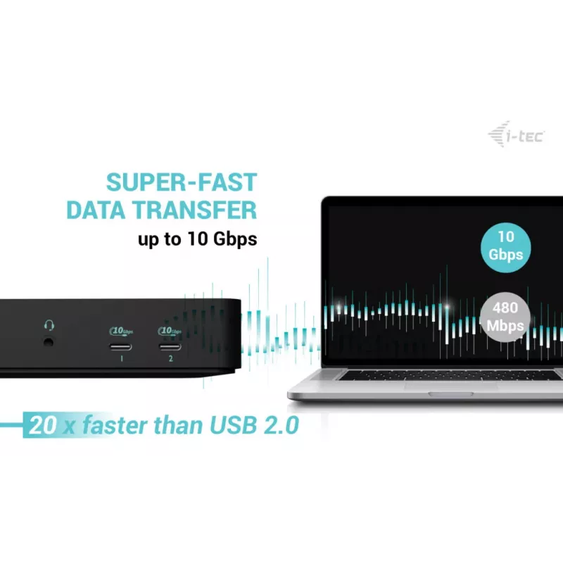 I-tec USB-C Intelligent Triple Display dokovacia stanica + Power Delivery 100W