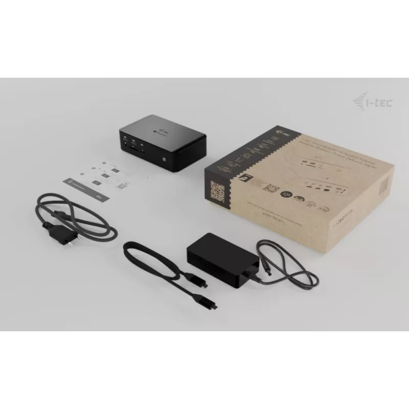 i-tec Thunderbolt5 Quattro Display dokovacia stanica, 5x USB, 2,5 GLAN + Power Delivery 140W