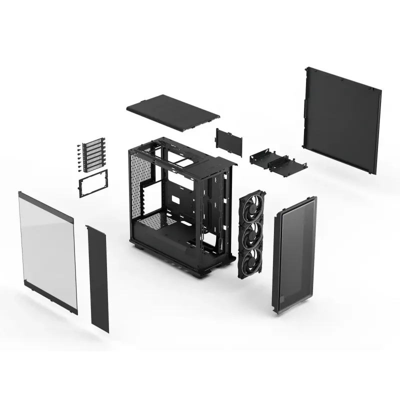 PC skriňa Fractal Design Epoch čierna TG RGB Light Tint Midi Tower čierna