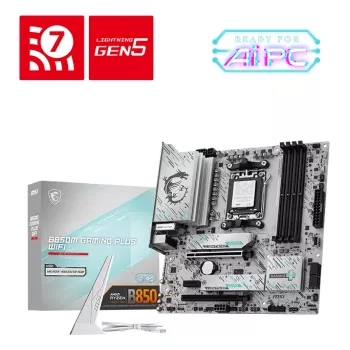 Základná doska MSI B850M GAMING PLUS WIFI — AMD B850, socket AM5, micro ATX, DDR5, 4x DIMM, 3x M.2, Wi‑Fi 7, 5 Gb LAN
