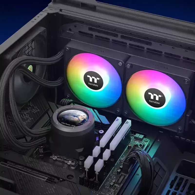 Súprava na kvapalinové chladenie Thermaltake CL-W414-PL12SW-A 12 cm čierna