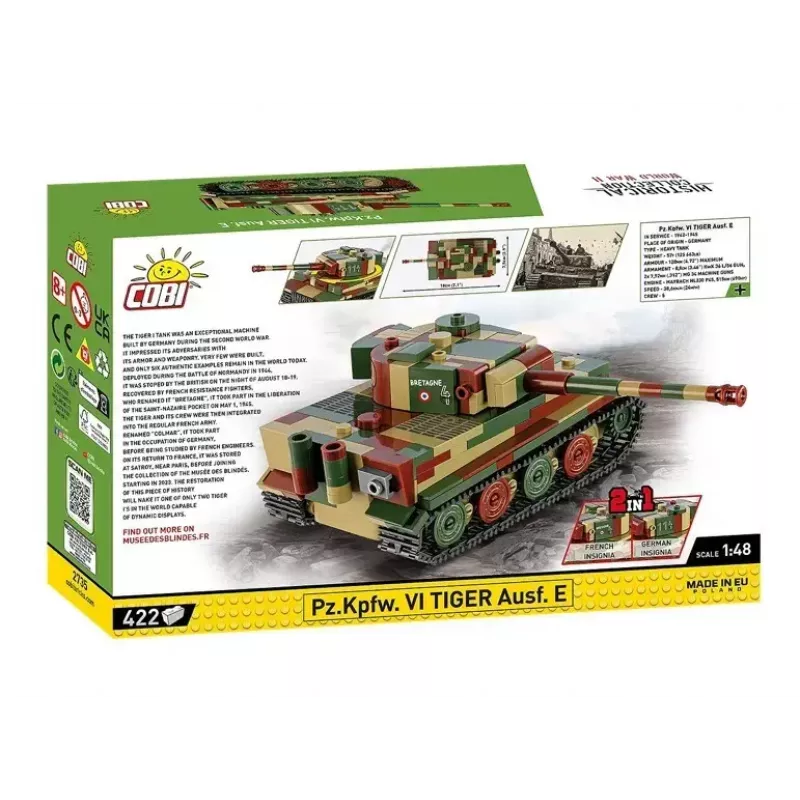 Cobi Pz.Kpfw. VI Tiger Ausf. E stavebnica, 1:48, 422 dielikov