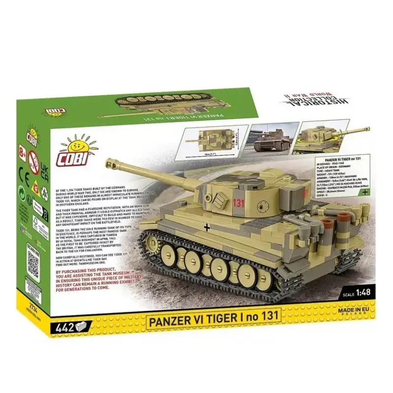 Stavebnica Cobi Panzer VI Tiger I 442 dielov model COIB-2734