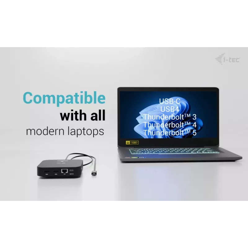 Dokovacia stanica ITEC USB-C Dual HDMI C31DUALHDMIDOCKPD — Dual 4K 60Hz, 100W Power Delivery