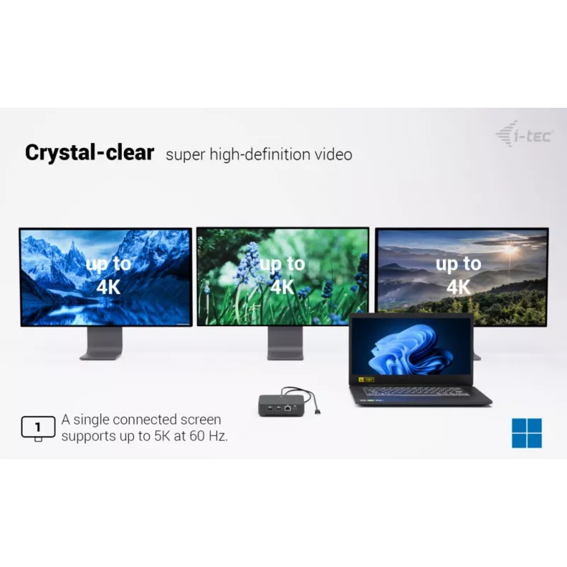 USB-C DisplayPort na Dual-HDMI adaptér ITEC C31TRIPLEVIDEODPPRO 4K 60Hz, 100W Power Delivery