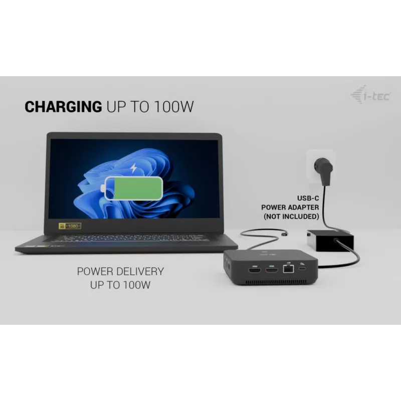 USB-C DisplayPort na Dual-HDMI adaptér ITEC C31TRIPLEVIDEODPPRO 4K 60Hz, 100W Power Delivery