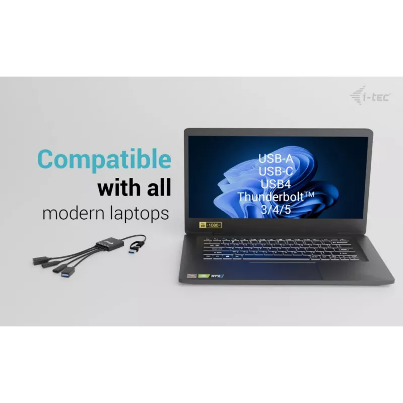 i-tec USB-C/USB-A káblový HUB 4 porty (2x USB-C, 2x USB-A)