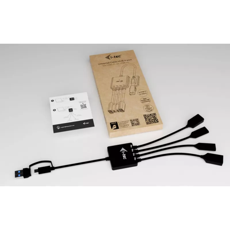 i-tec USB-C/USB-A káblový HUB 4 porty (2x USB-C, 2x USB-A)