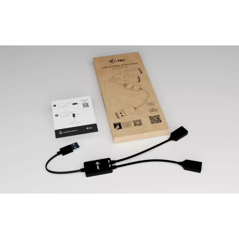 USB-A hub ITEC U3CBLHUB2A — 2 porty, USB 3.0 až do 5 Gbit/s