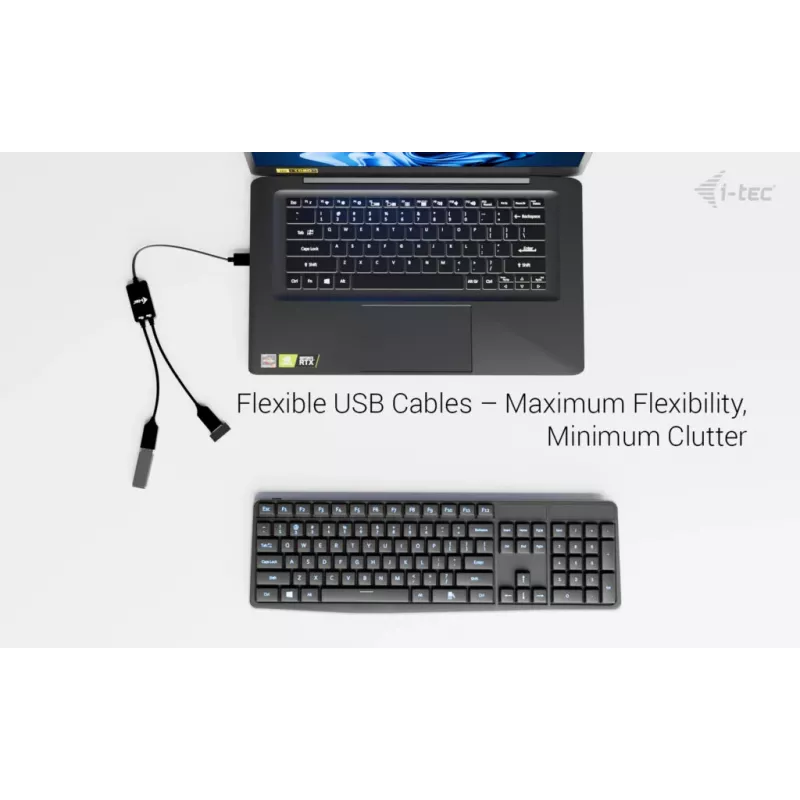 USB-A hub ITEC U3CBLHUB2A — 2 porty, USB 3.0 až do 5 Gbit/s
