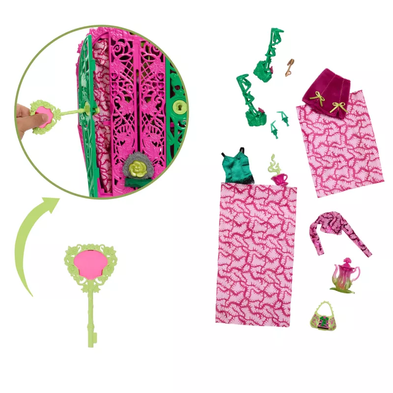 Monster High Skulltimate Secrets Garden Mysteries sada, bábika Venus McFlytrap s viac ako 19 prekvapeniami