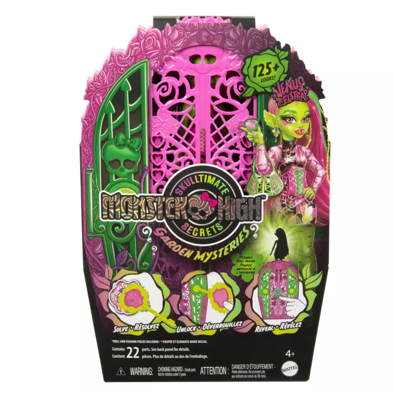 Monster High Skulltimate Secrets Garden Mysteries sada, bábika Venus McFlytrap s viac ako 19 prekvapeniami