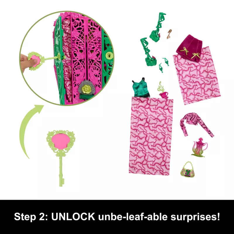 Monster High Skulltimate Secrets Garden Mysteries sada, bábika Venus McFlytrap s viac ako 19 prekvapeniami