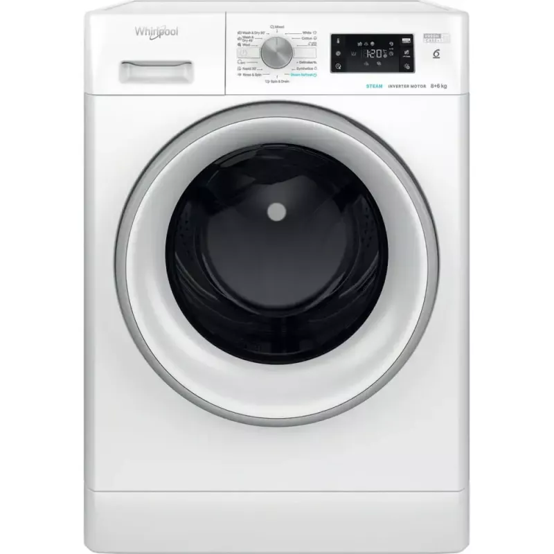 Práčka so sušičkou WHIRLPOOL FFWDB 864489 SV EE plnenie vpredu 6 kg 1400 ot/min biela