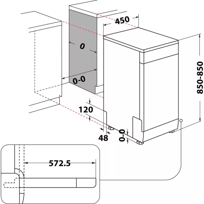 Whirlpool WSBO 3O34 PF X semi integrovaná 10 miest na riad