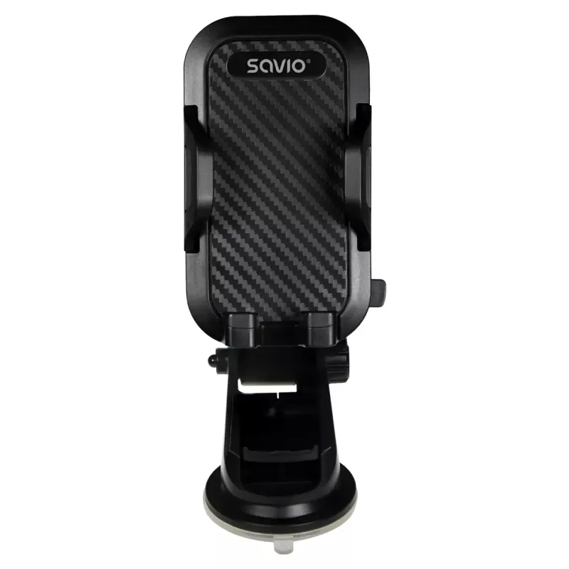 Savio CH-04 držiak telefónu do auta, montáž na čelné sklo/palubnú dosku, čierny