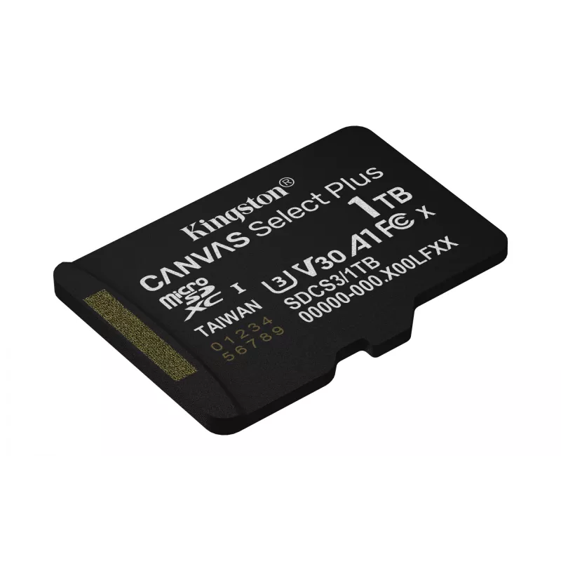 Kingston Technology 1TB micSDXC Canvas Select Plus Gen3 150R A1 samostatné balenie bez ADP