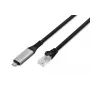 DIGITUS USB-C 3.2 Gen1 - RJ45 Ethernet kábel - CAT6a S/FTP čierny - 5m