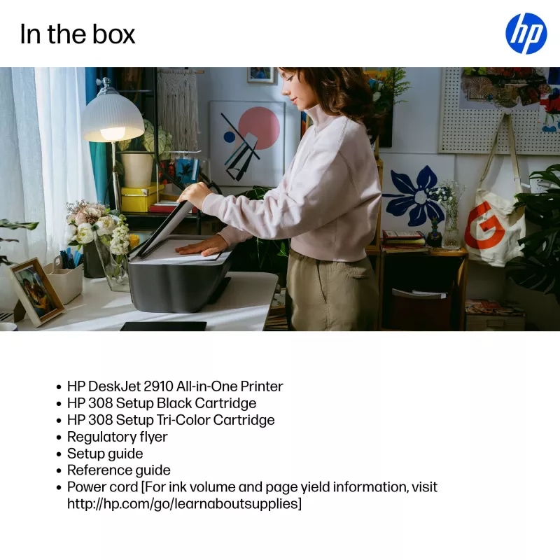 HP DeskJet 2910 bezdrôtová 3-in-1 farebná tlačiareň termálna atramentová 4800x1200 DPI
