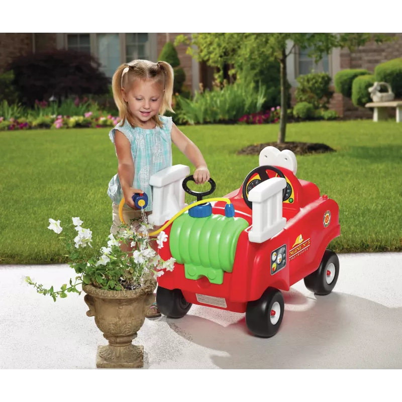 Little Tikes Spray & Rescue hasičské auto, 1,5 roka, 4 kolesá, plast, čierna, červená, biela