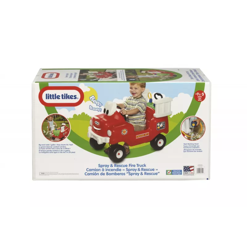 Little Tikes Spray & Rescue hasičské auto, 1,5 roka, 4 kolesá, plast, čierna, červená, biela