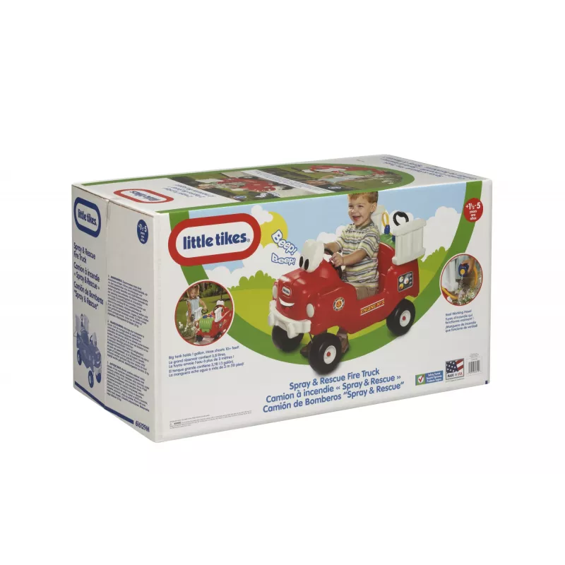 Little Tikes Spray & Rescue hasičské auto, 1,5 roka, 4 kolesá, plast, čierna, červená, biela
