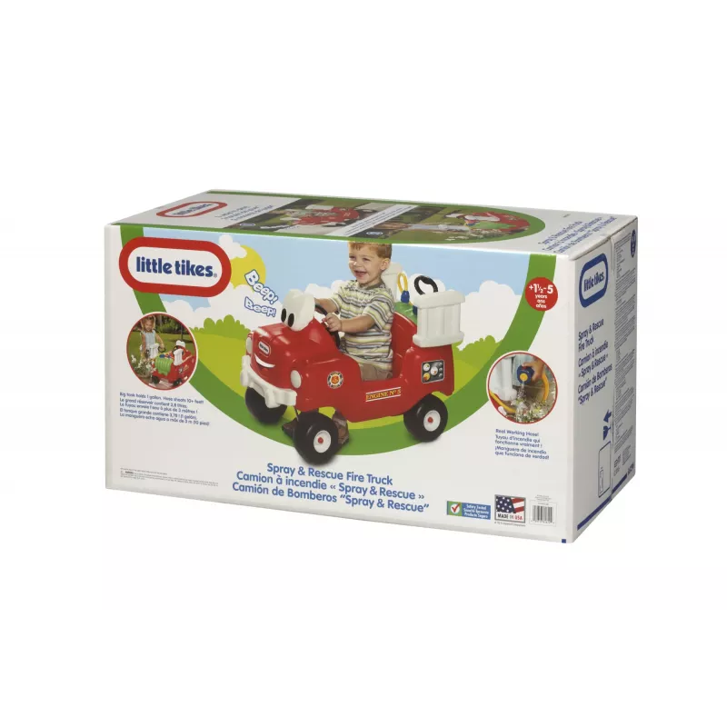 Little Tikes Spray & Rescue hasičské auto, 1,5 roka, 4 kolesá, plast, čierna, červená, biela