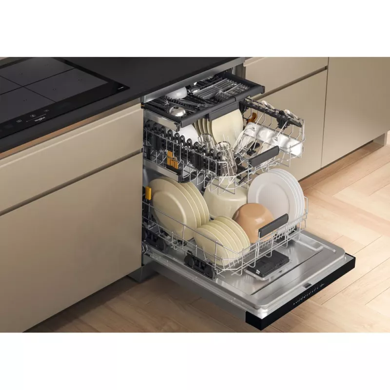 Whirlpool W7F HP33 X voľne stojaca umývačka riadu 15 súprav 43 dB