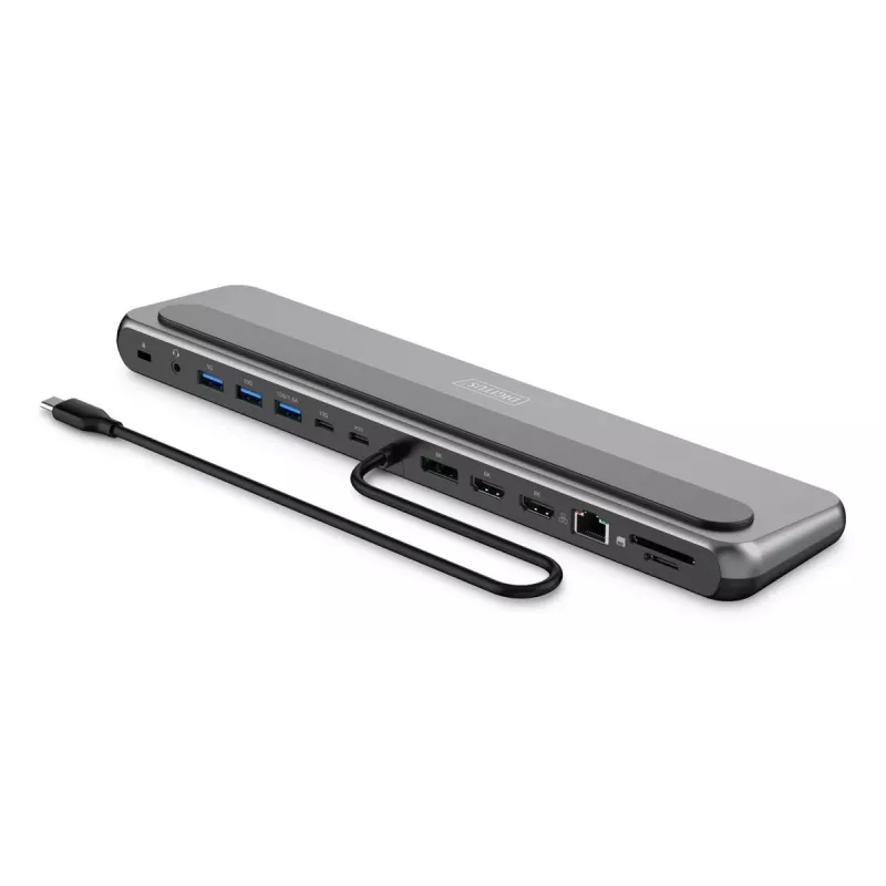 Digitus USB-C 8K dokovacia stanica, 12 portov, USB 3.2 Gen 2, 100 W