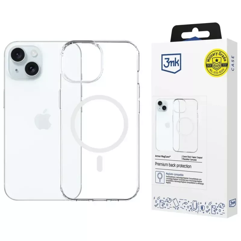 Ochranné puzdro 3MK Armor MagCase pre Apple iPhone 15 – robustný dizajn, magnetická kompatibilita