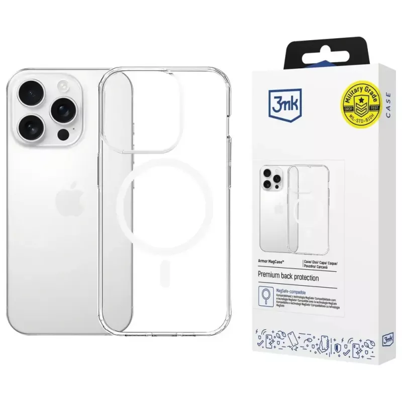 Puzdro na telefón 3MK Armor MagCase pre Apple iPhone 15 Pro Max – odolný, tenký magnetický dizajn