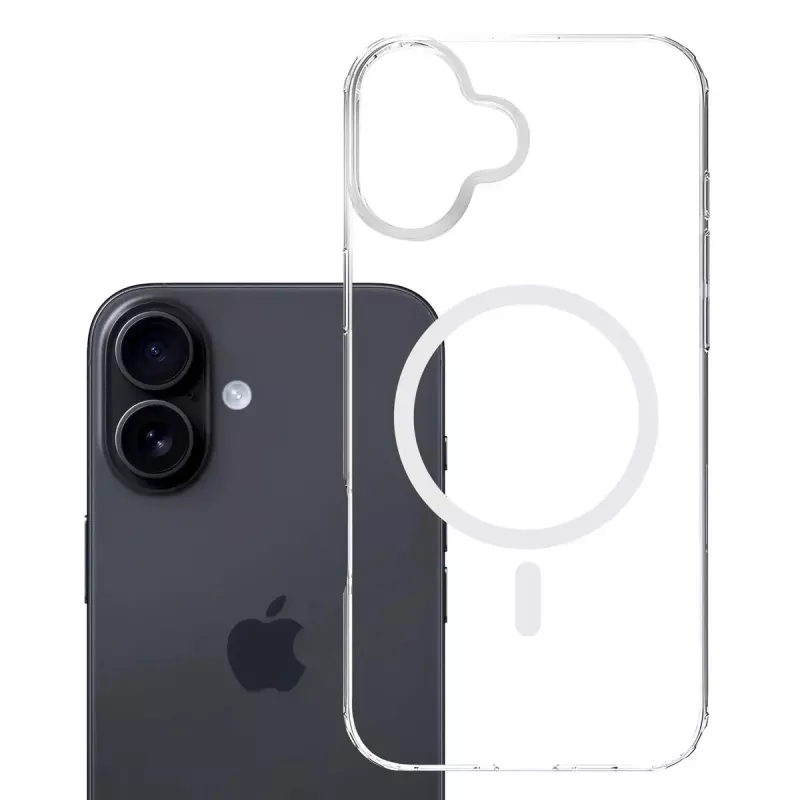 Kryt puzdro na telefón 3MK Armor MagCase pre iPhone 16, 6,1 palca (15,5 cm), transparentný, PC+TPU