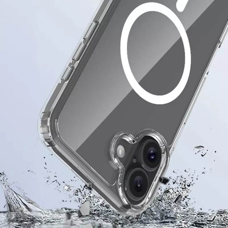 Kryt puzdro na telefón 3MK Armor MagCase pre iPhone 16, 6,1 palca (15,5 cm), transparentný, PC+TPU