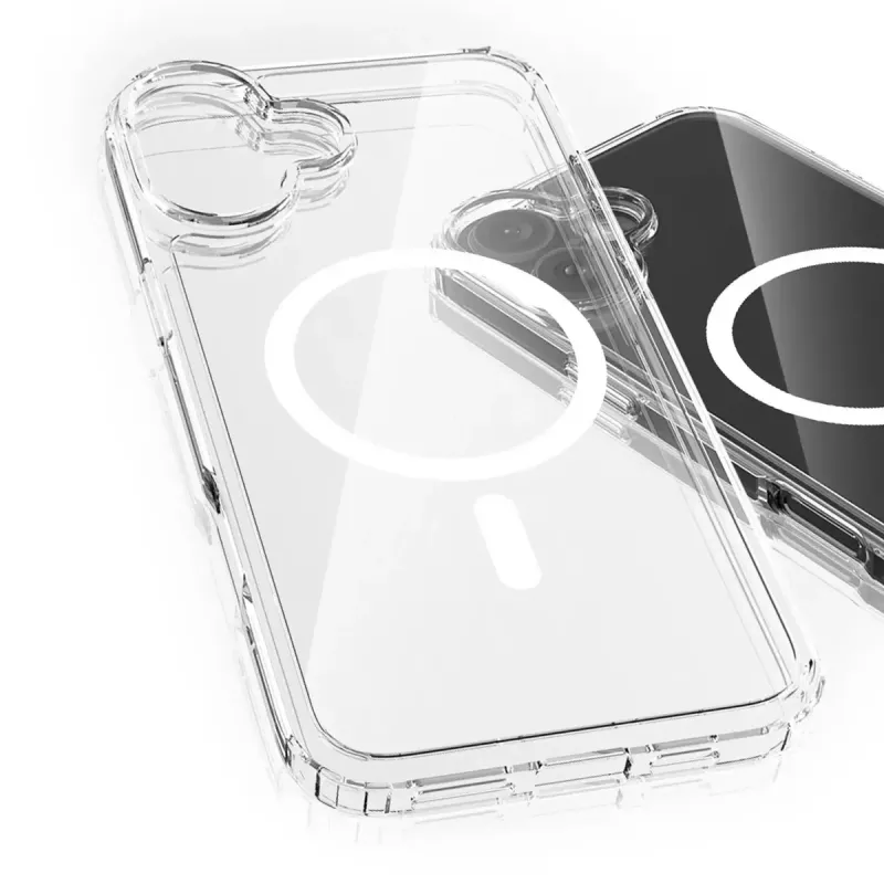 Kryt puzdro na telefón 3MK Armor MagCase pre iPhone 16, 6,1 palca (15,5 cm), transparentný, PC+TPU