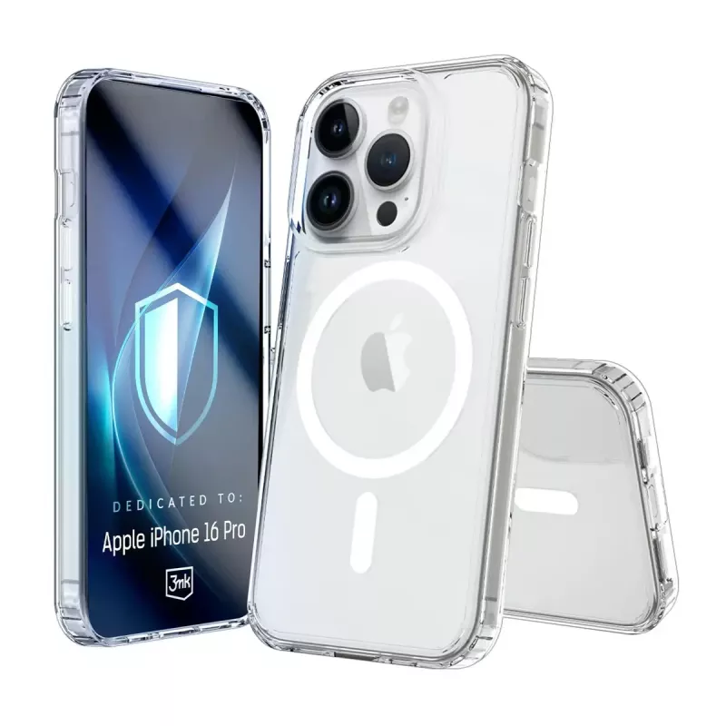 3MK Armor MagCase puzdro pre iPhone 16 Pro, MagSafe, priehľadné, TPU